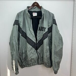 Skillcraft Army PFU Jacket Large Regular Men Military Gray Full Zip Track